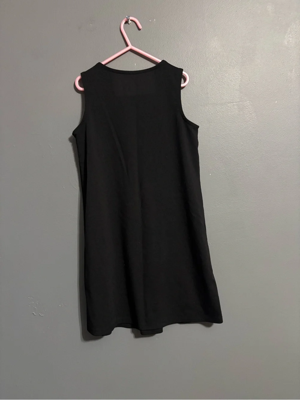 The Children's Place Black Solid Round Neck Sleeveless A-Line Dress Girls 7/8